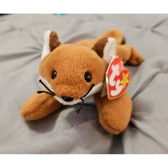RETIRED 1996 TY BEANIE BABIES SLY THE FOX NWT Display Use Only - Picture 1 of 5